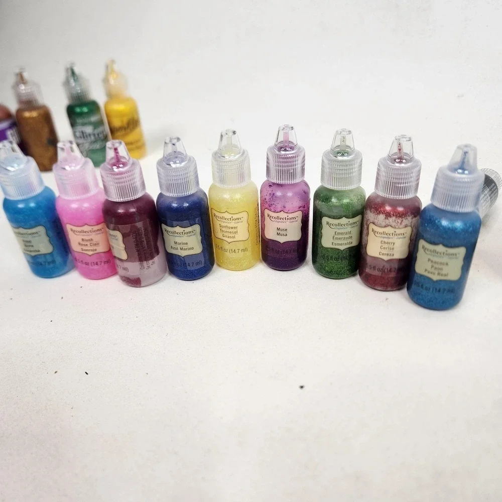 Large Glitter Glue Lot Stickles Liquid Pearls Studio G Recollection Colors Racks